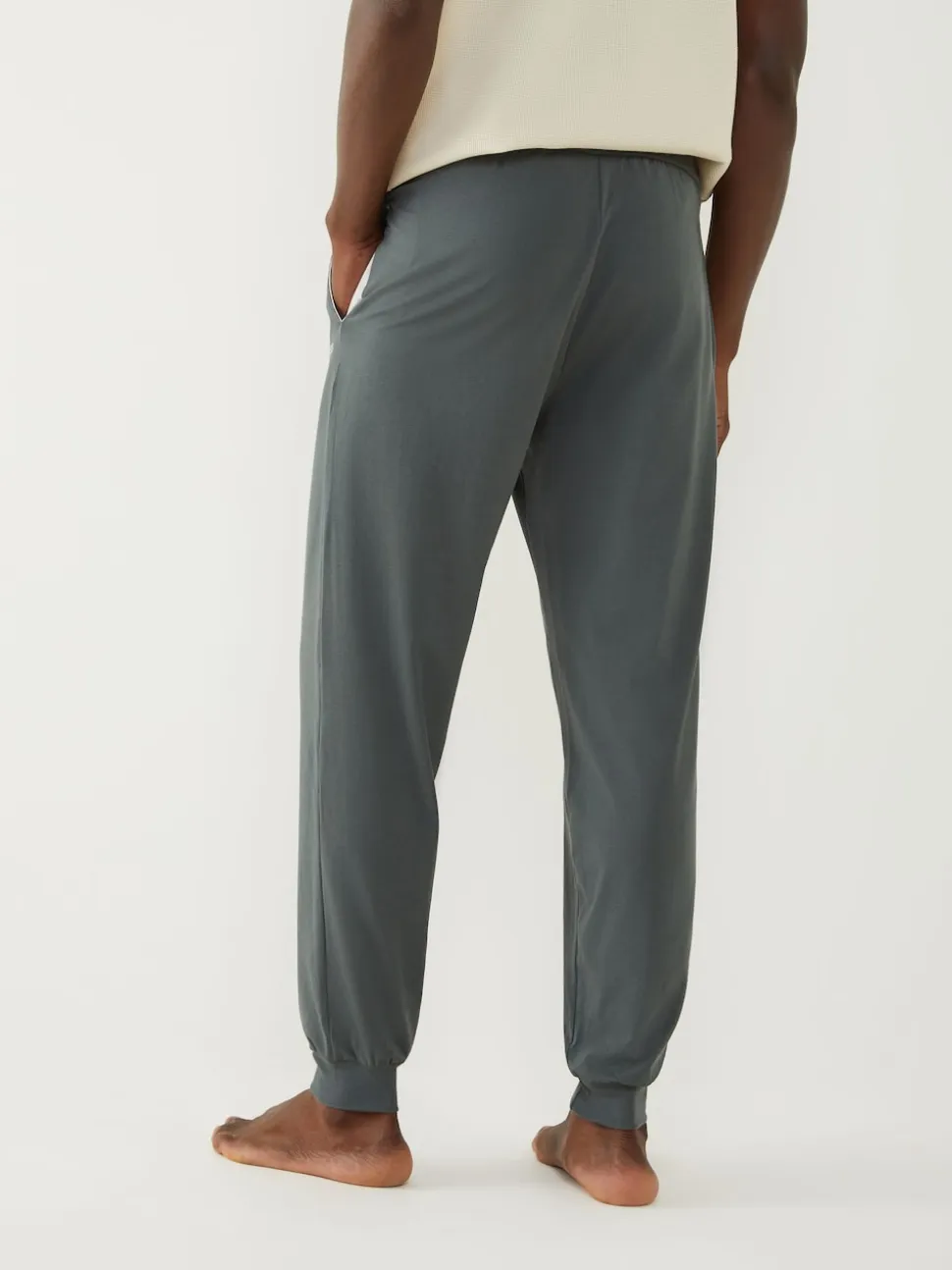 BOSS Grey Stretch Cotton Tracksuit Bottoms