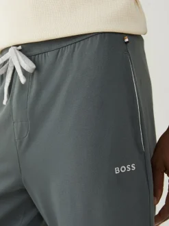 BOSS Grey Stretch Cotton Tracksuit Bottoms