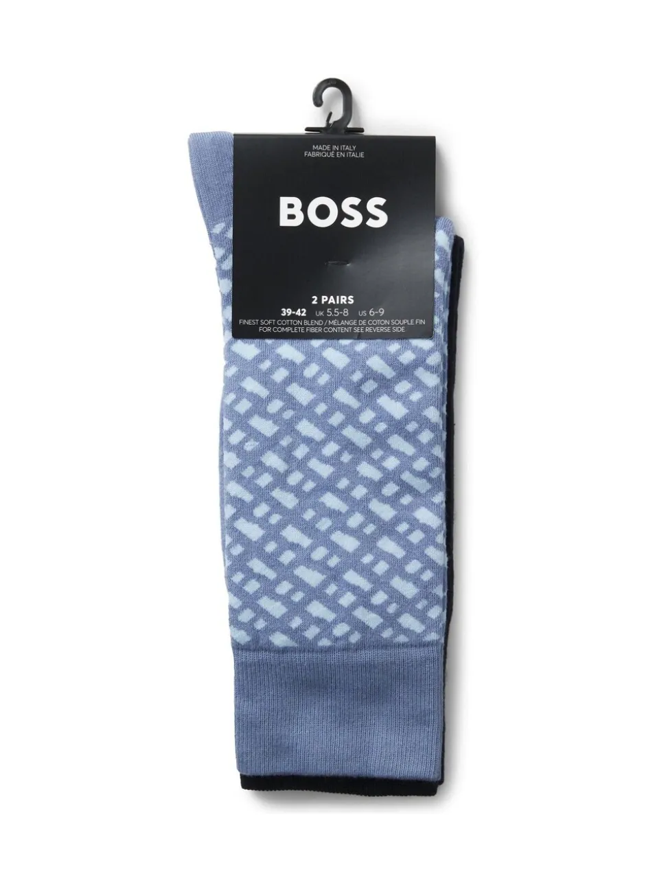BOSS Light Blue Monogram Socks 2 Pack