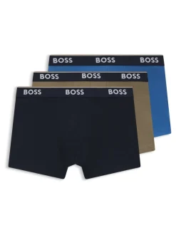 BOSS Light Blue Power Logo Boxer Trunks 3 Pack
