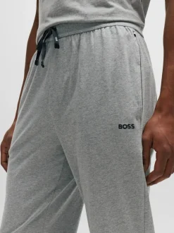 BOSS Light Grey Stretch Cotton Tracksuit Bottoms