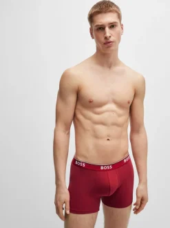 BOSS Natural/ Brown Power Stretch Cotton 3 Pack Boxers