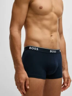 BOSS Navy Blue Power Stretch Cotton 3 Pack Boxers