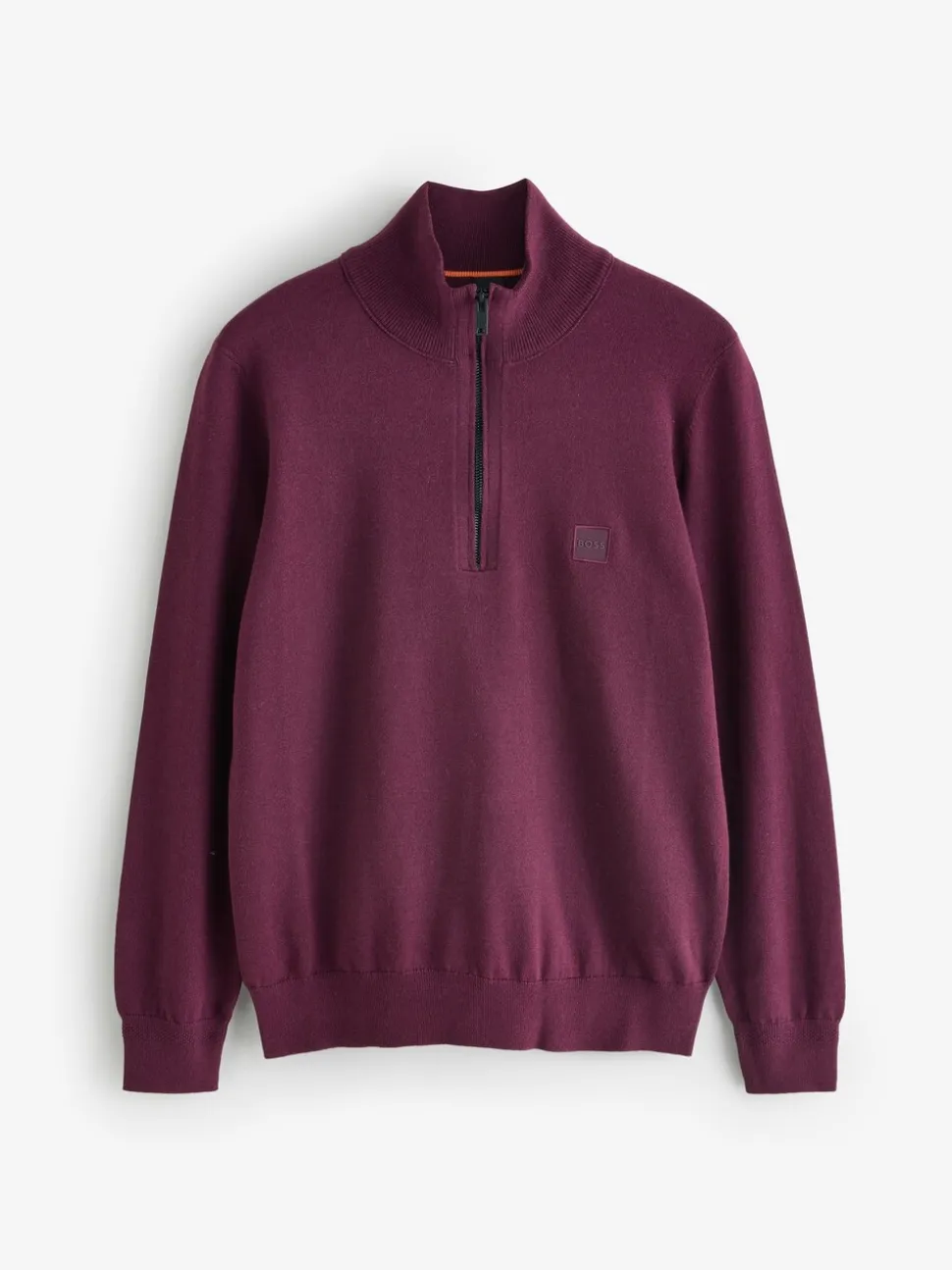 BOSS Red Kanobix Quarter Zip Logo Jumper