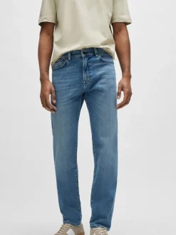 BOSS Sky Blue Maine Regular Fit Stretch Jeans