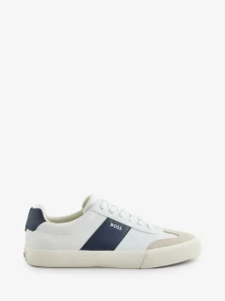 BOSS White Aiden Logo Trainers
