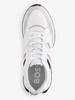 BOSS White Logo Trainers