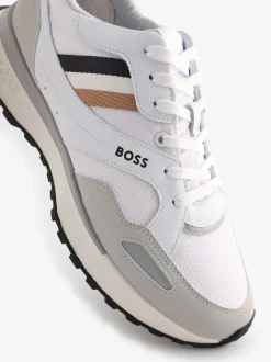 BOSS White Logo Trainers