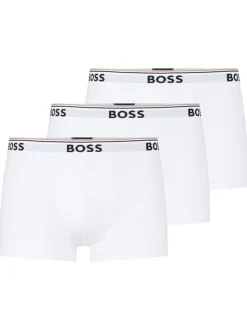 BOSS White Power Stretch Cotton 3 Pack Boxers