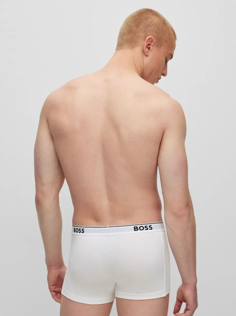 BOSS White Power Stretch Cotton 3 Pack Boxers