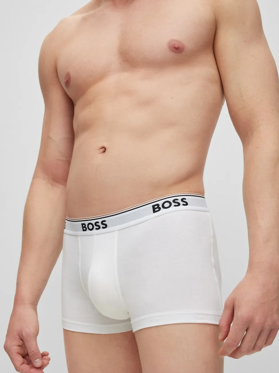 BOSS White Power Stretch Cotton 3 Pack Boxers
