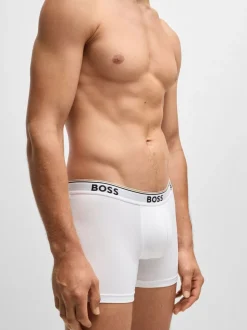 BOSS White Power Stretch Cotton 3 Pack Boxers