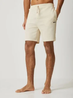 BOSS White Waffle Shorts