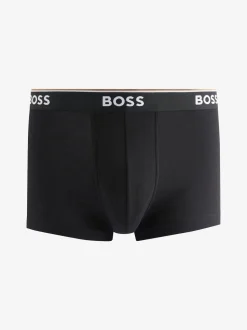 BOSS White/Grey/Black Power Stretch Cotton 3 Pack Boxers