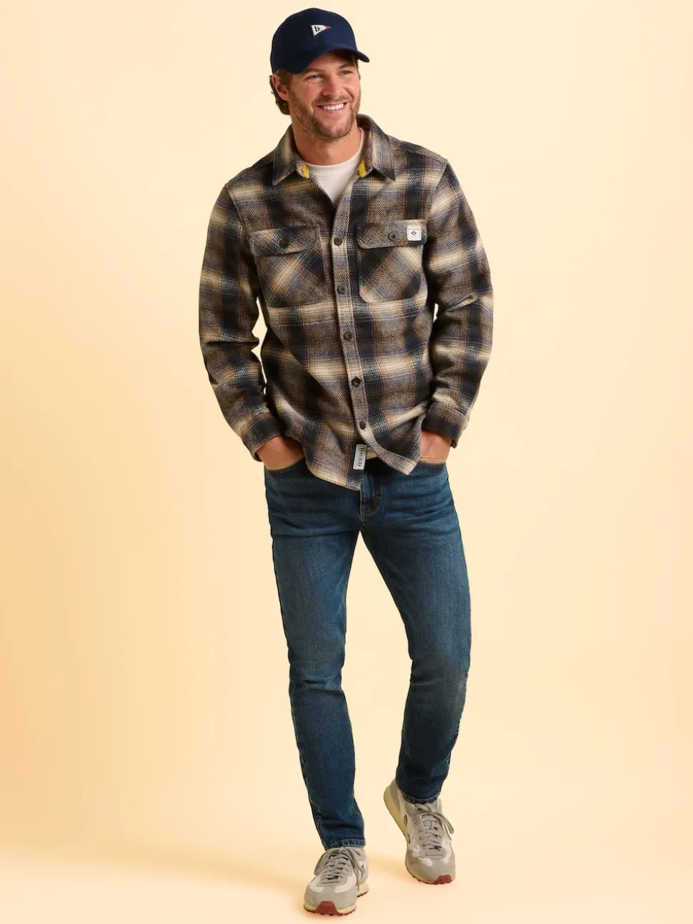 Brakeburn Natural Badbury Check Shirt