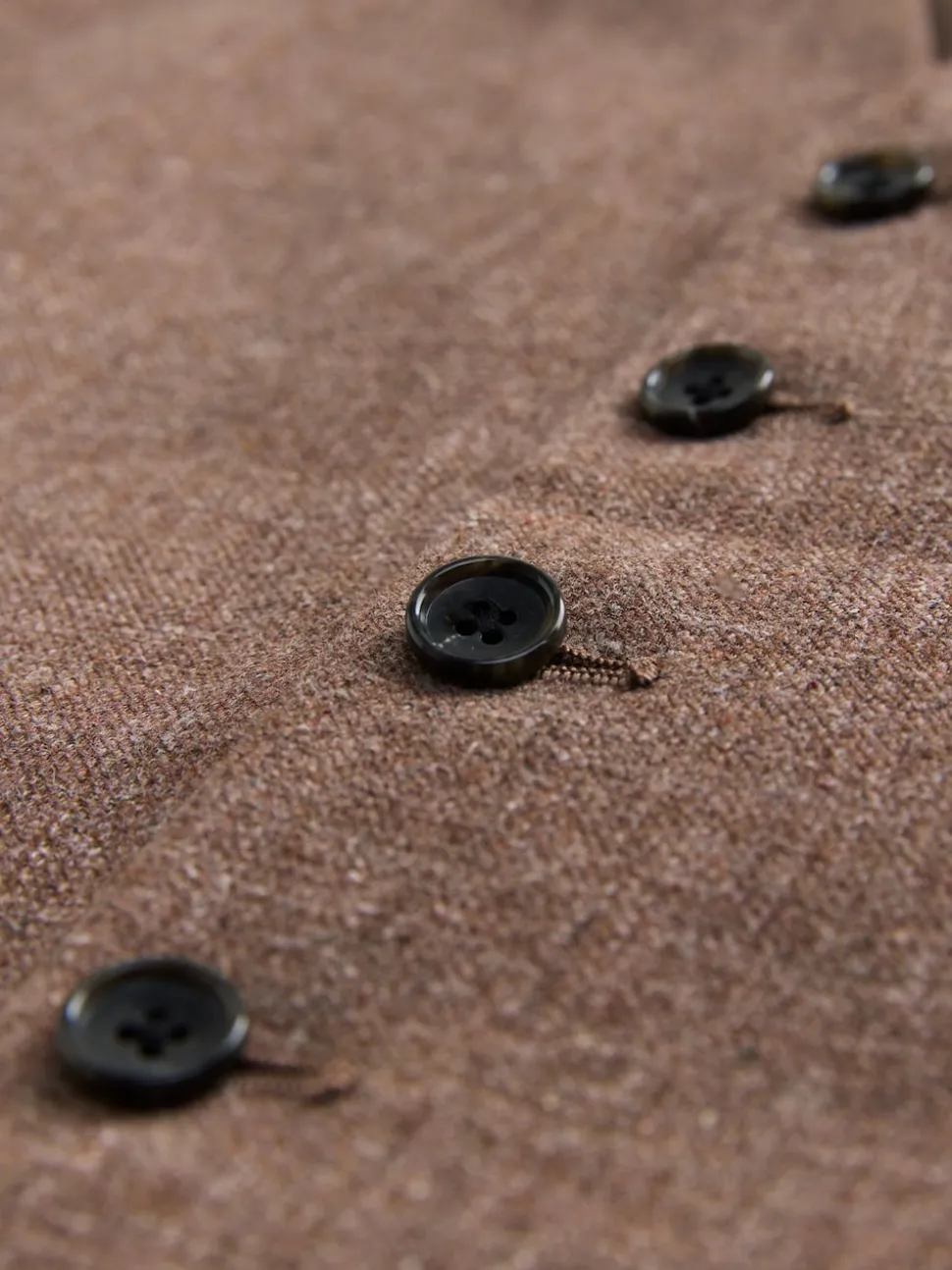 Brick Linen Blend Suit Waistcoat