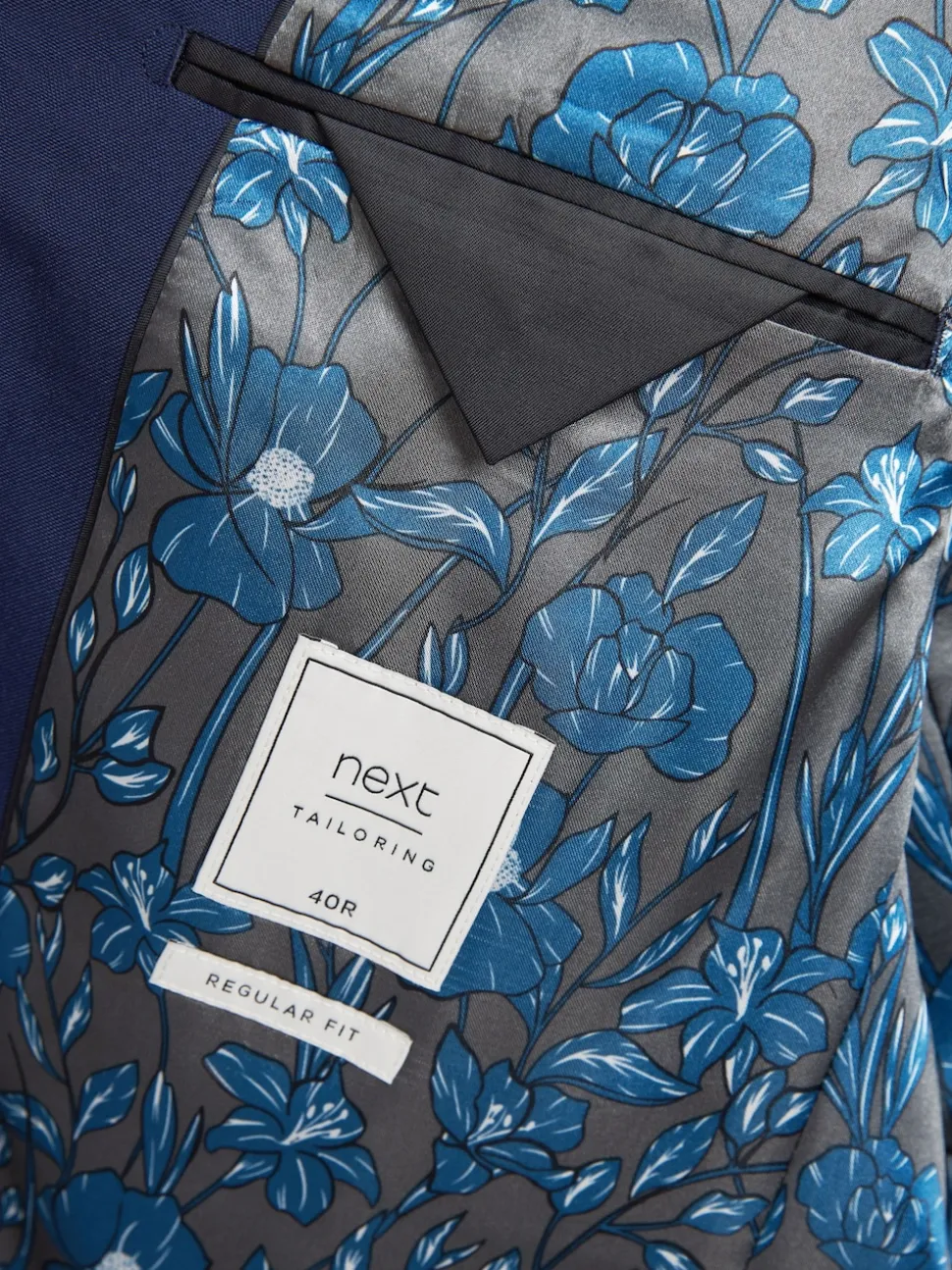 Bright Blue Regular Fit Two Button Suit Jacket