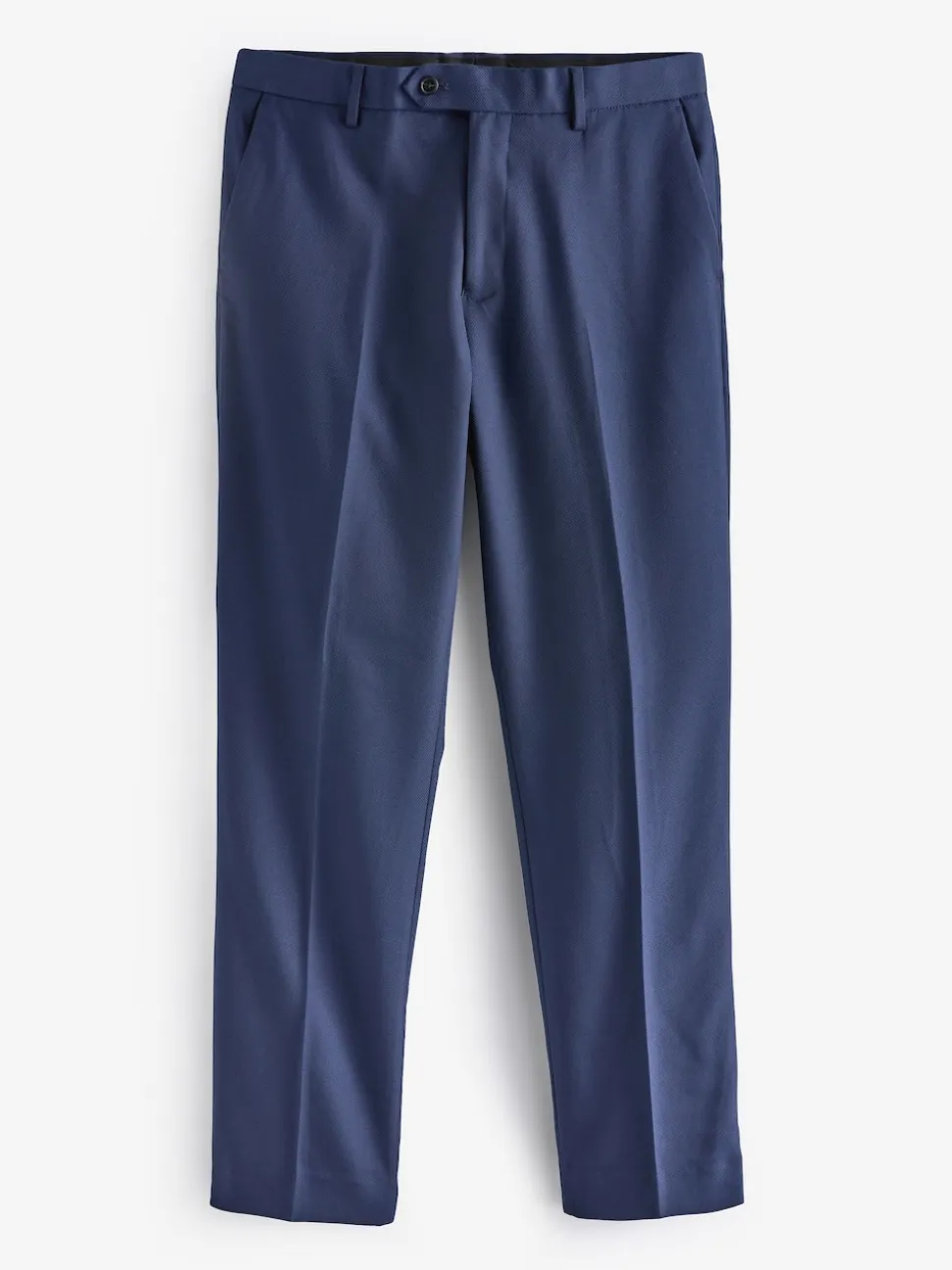Bright Blue Regular Fit Textured Suit Trousers