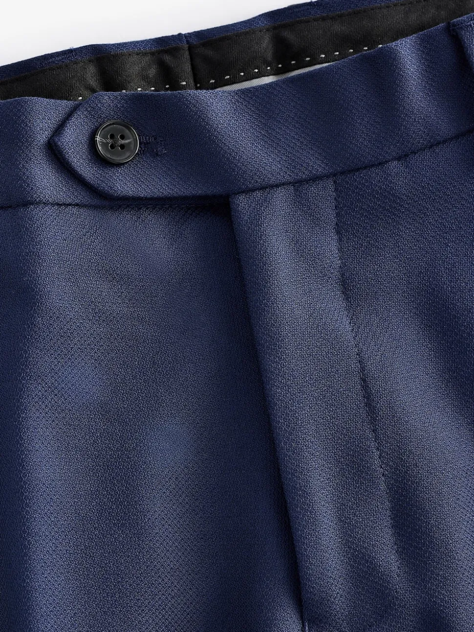 Bright Blue Regular Fit Textured Suit Trousers