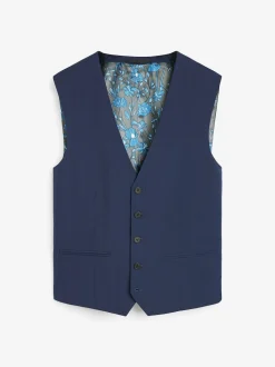 Bright Blue Regular Fit Waistcoat