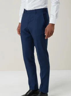 Bright Blue Skinny Fit Suit Trousers