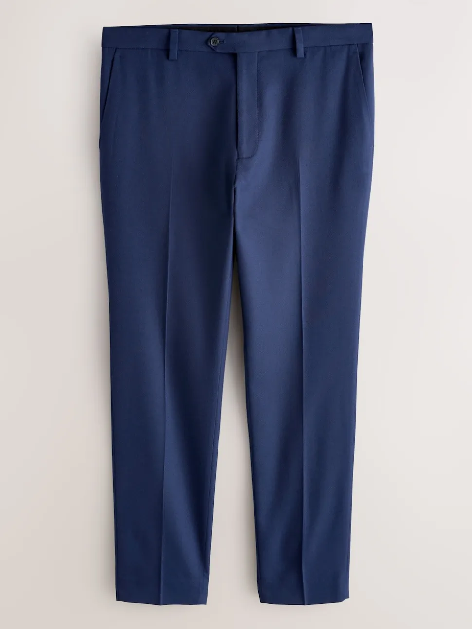 Bright Blue Skinny Fit Textured Suit Trousers