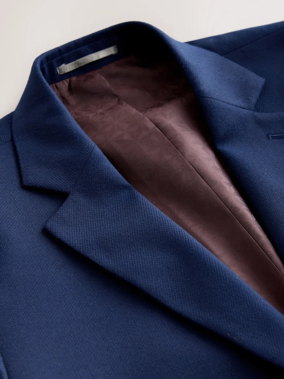 Bright Blue Skinny Fit Textured Suit Jacket