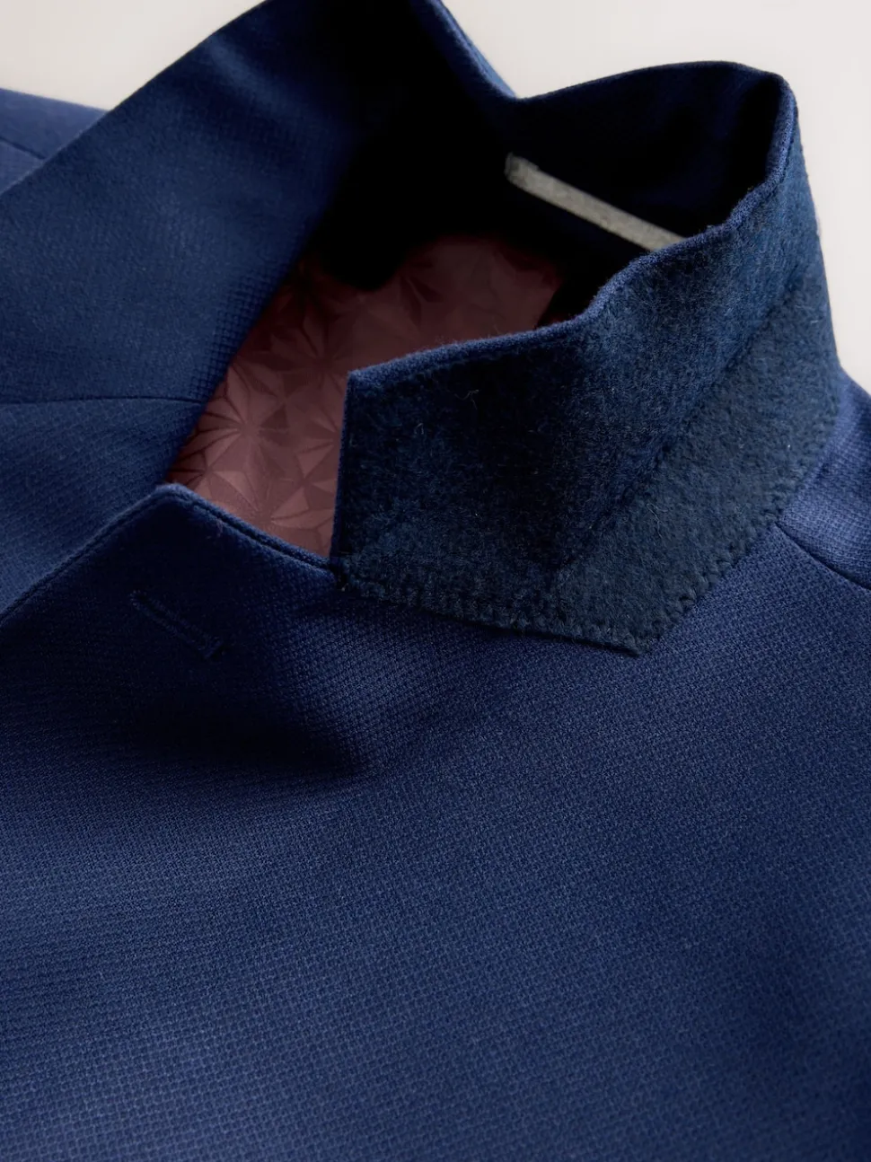 Bright Blue Skinny Fit Textured Suit Jacket