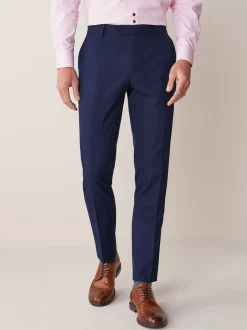 Bright Blue Skinny Fit Two Button Suit Jacket
