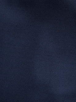 Bright Blue Slim Fit Signature Tollegno Italian Wool Textured Suit Jacket
