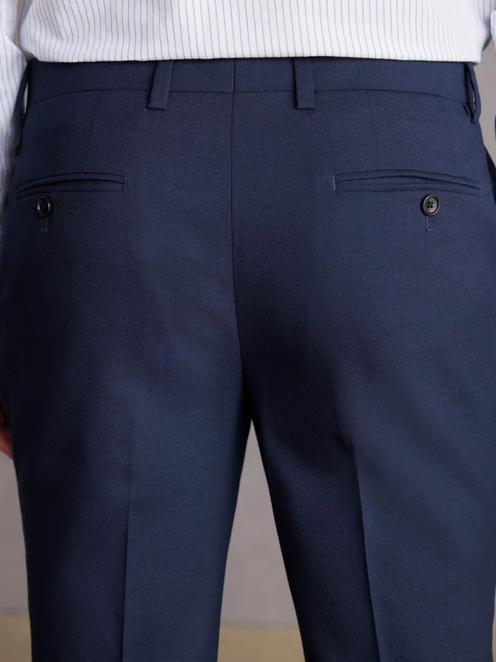 Bright Blue Slim Fit Signature Tollegno Suit Trousers