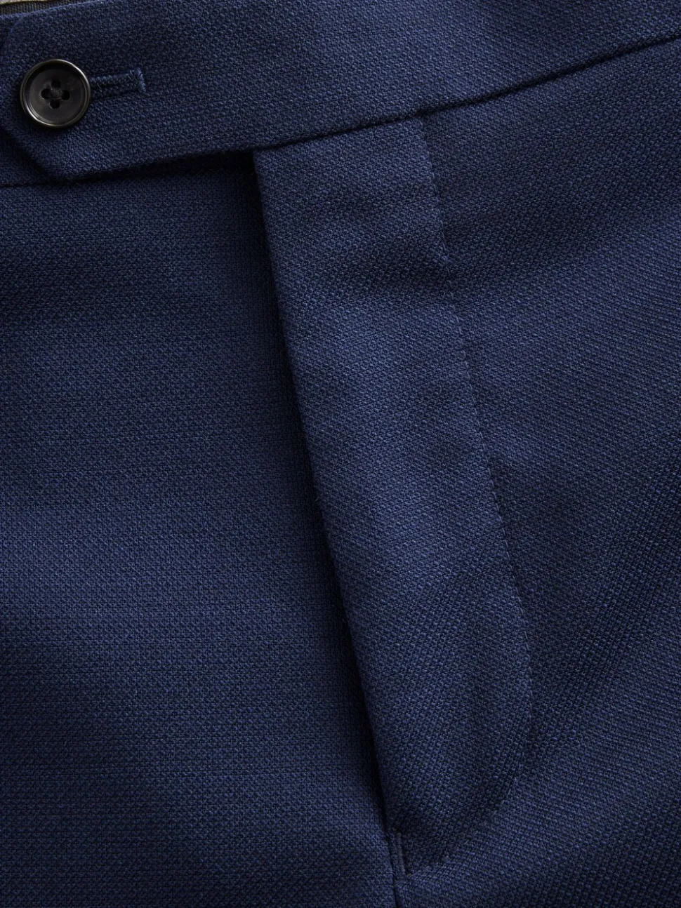 Bright Blue Slim Fit Signature Tollegno Suit Trousers
