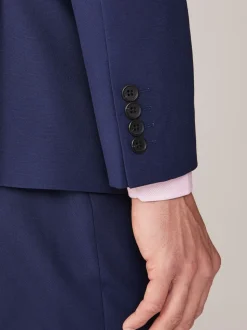 Bright Blue Slim Fit Two Button Suit Jacket