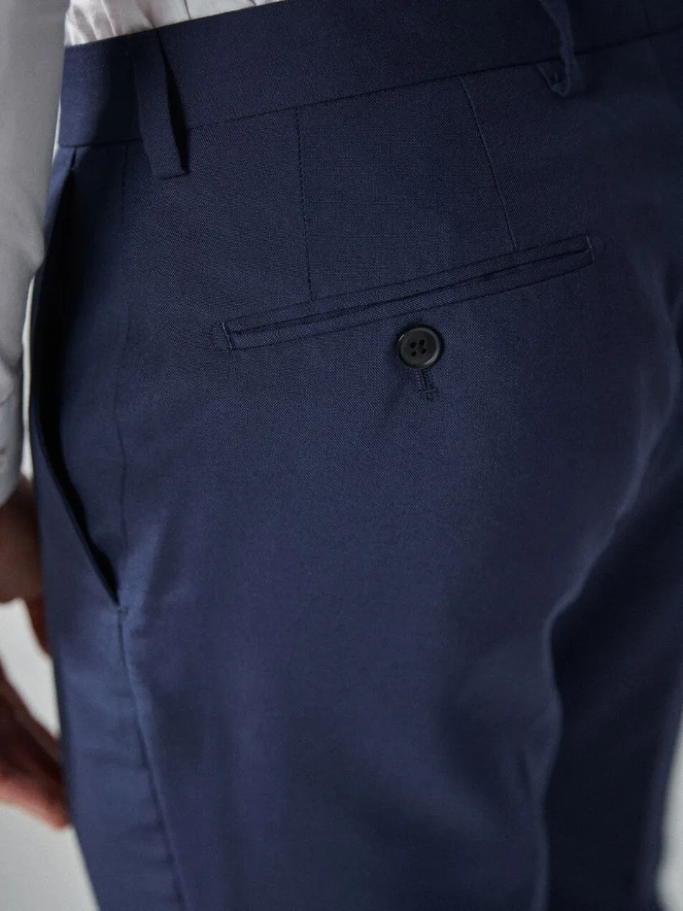 Bright Blue Tailored Fit Suit Trousers