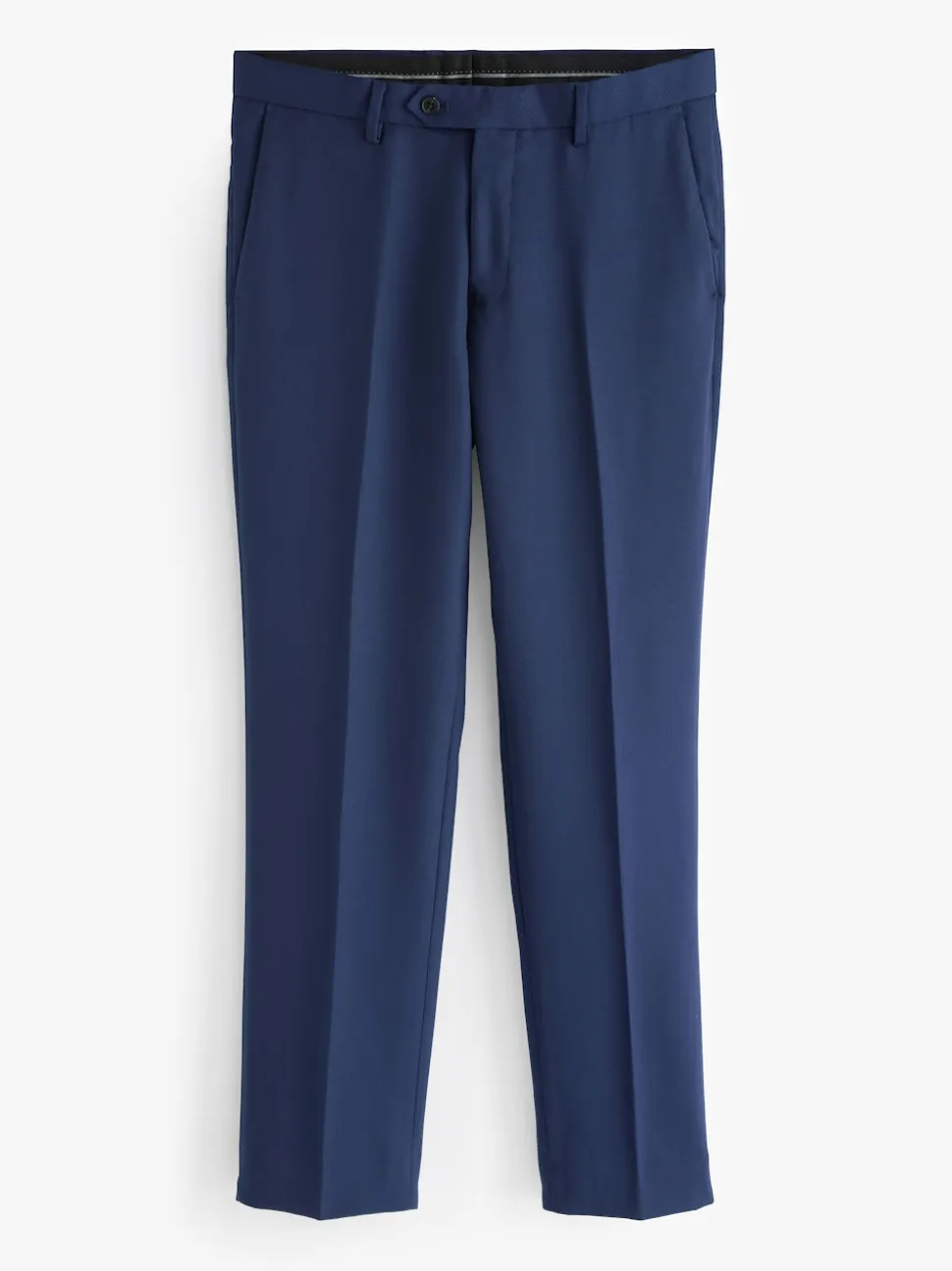 Bright Blue Tailored Fit Textured Suit Trousers