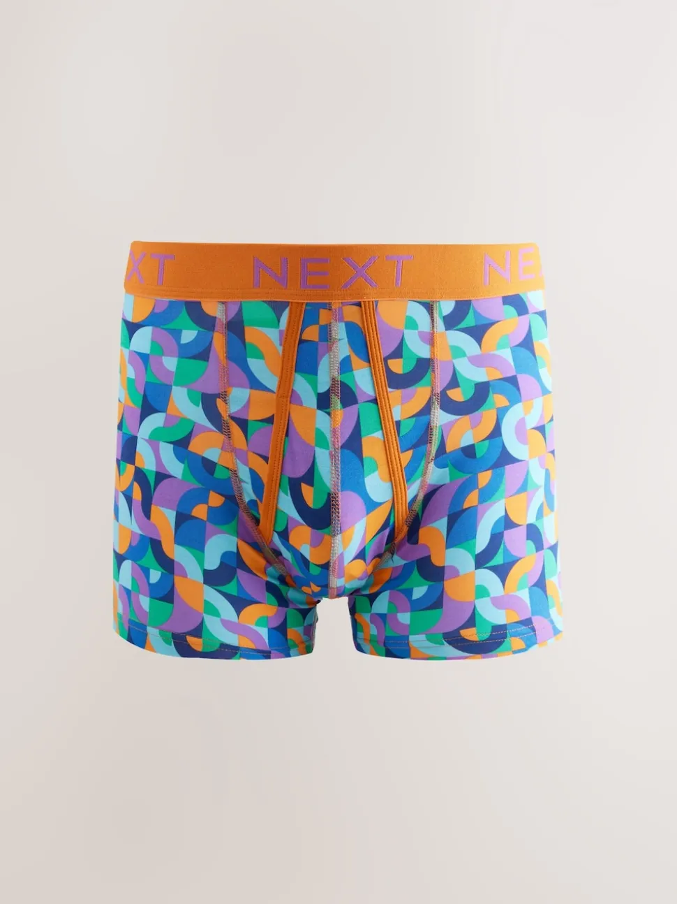 Bright Geometric Pattern A-Front Boxers 8 Pack