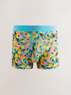 Bright Geometric Pattern A-Front Boxers 8 Pack