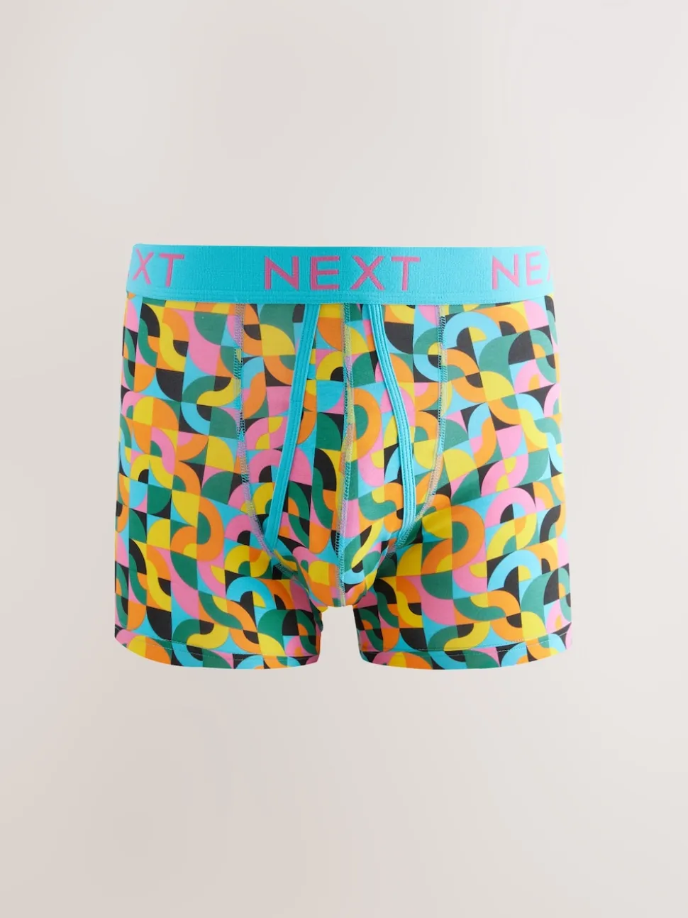 Bright Geometric Pattern A-Front Boxers 8 Pack