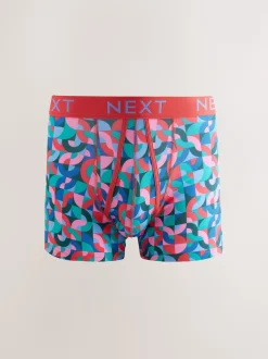 Bright Geometric Pattern A-Front Boxers 8 Pack