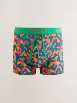 Bright Geometric Pattern A-Front Boxers 8 Pack