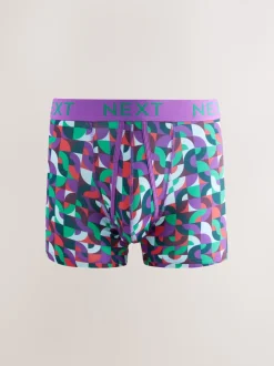 Bright Geometric Pattern A-Front Boxers 8 Pack
