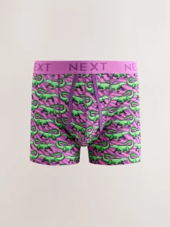 Bright Pink/Blue Animals Pattern A-Front Boxers
