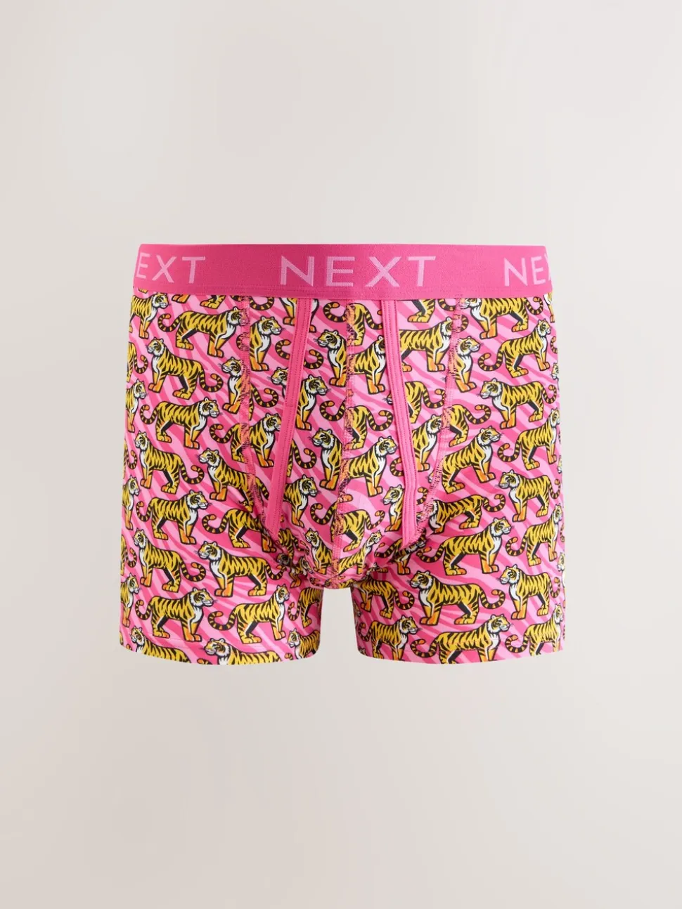 Bright Pink/Blue Animals Pattern A-Front Boxers