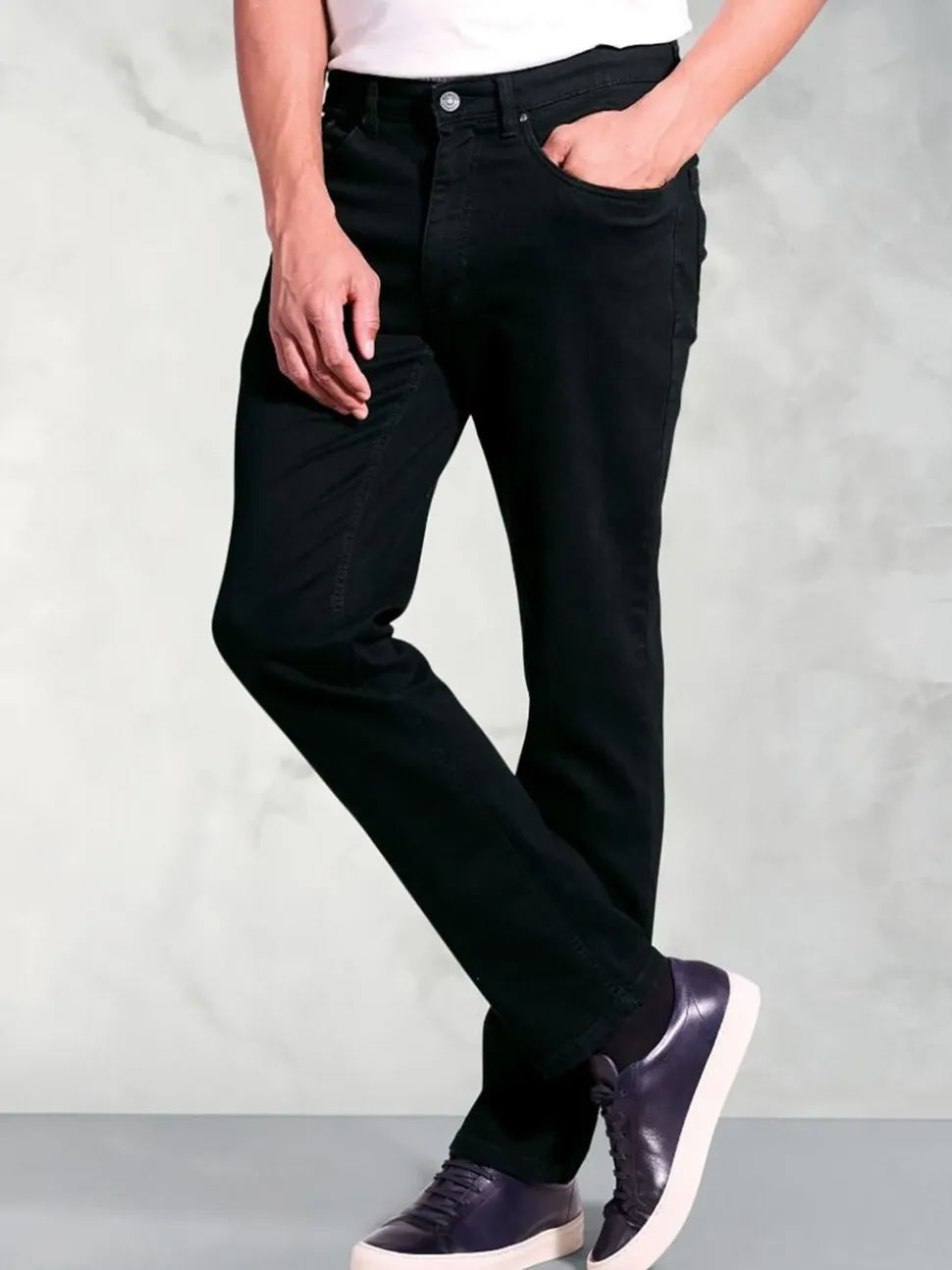 Brook Taverner Black 5 Pocket Denim Jeans