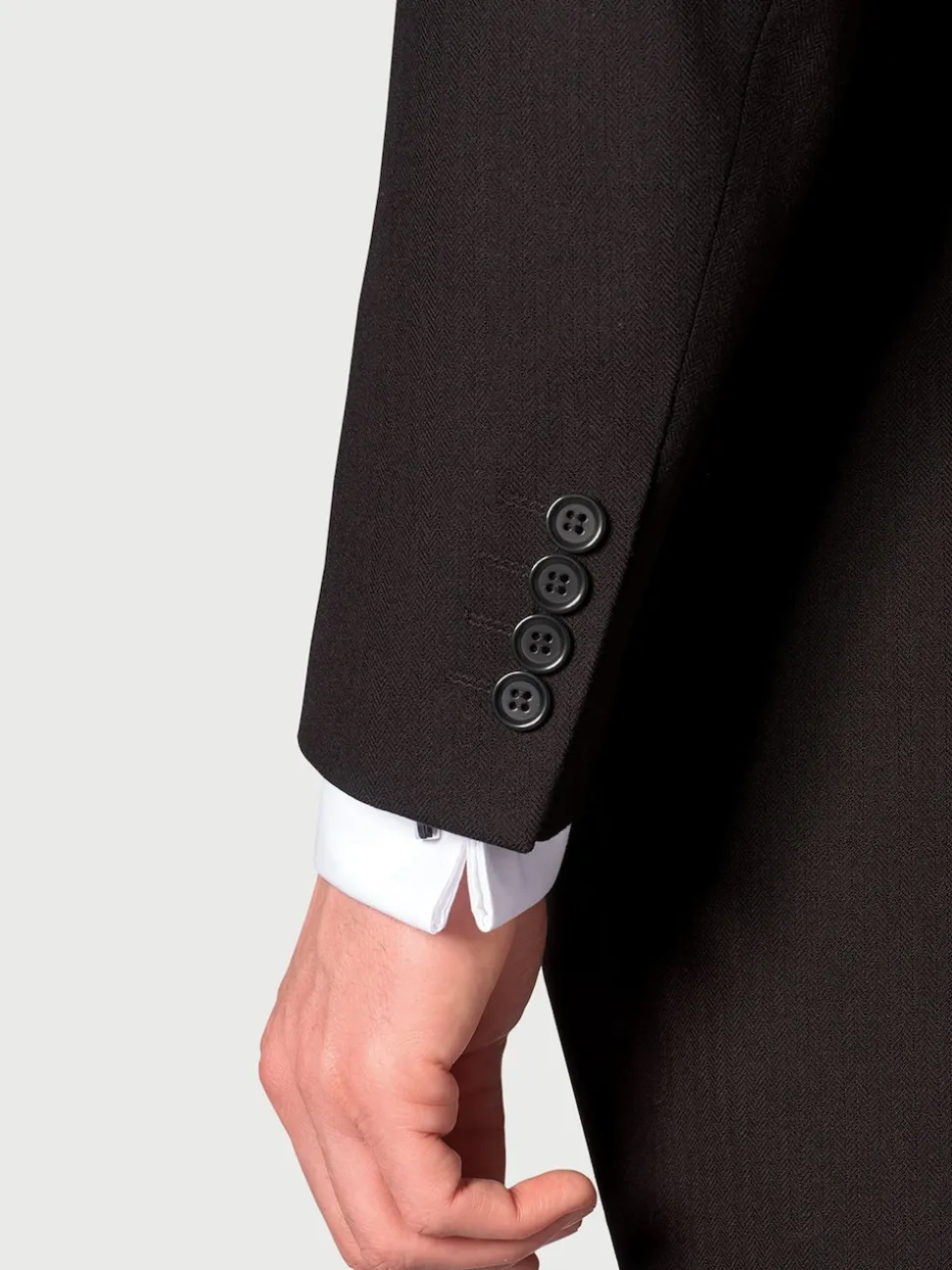 Brook Taverner Black Regular Fit Pure New Wool Morning Suit Tailcoat