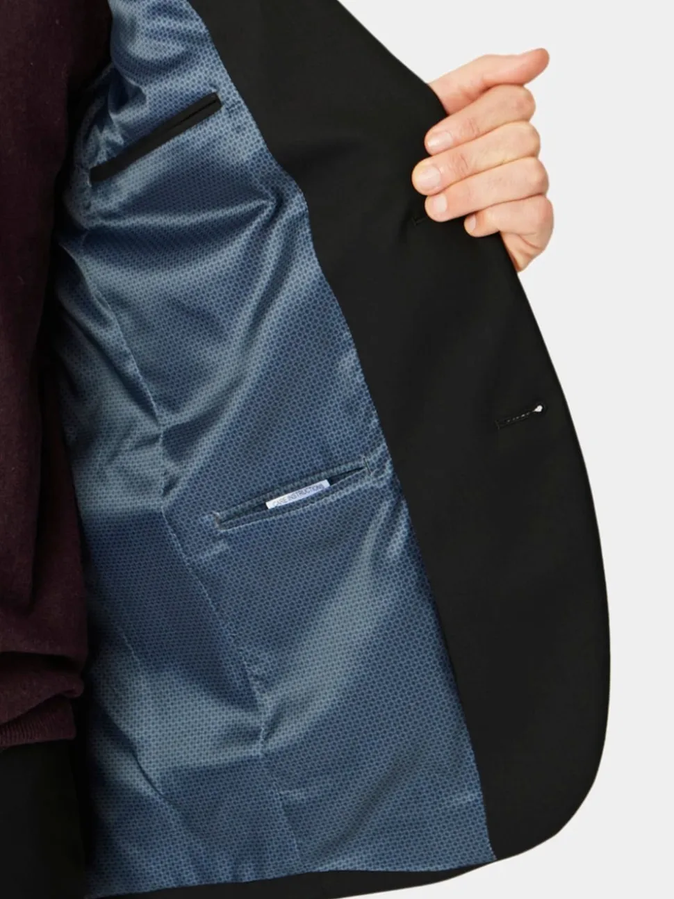 Brook Taverner Black Tailored Fit Washable Suit Jacket