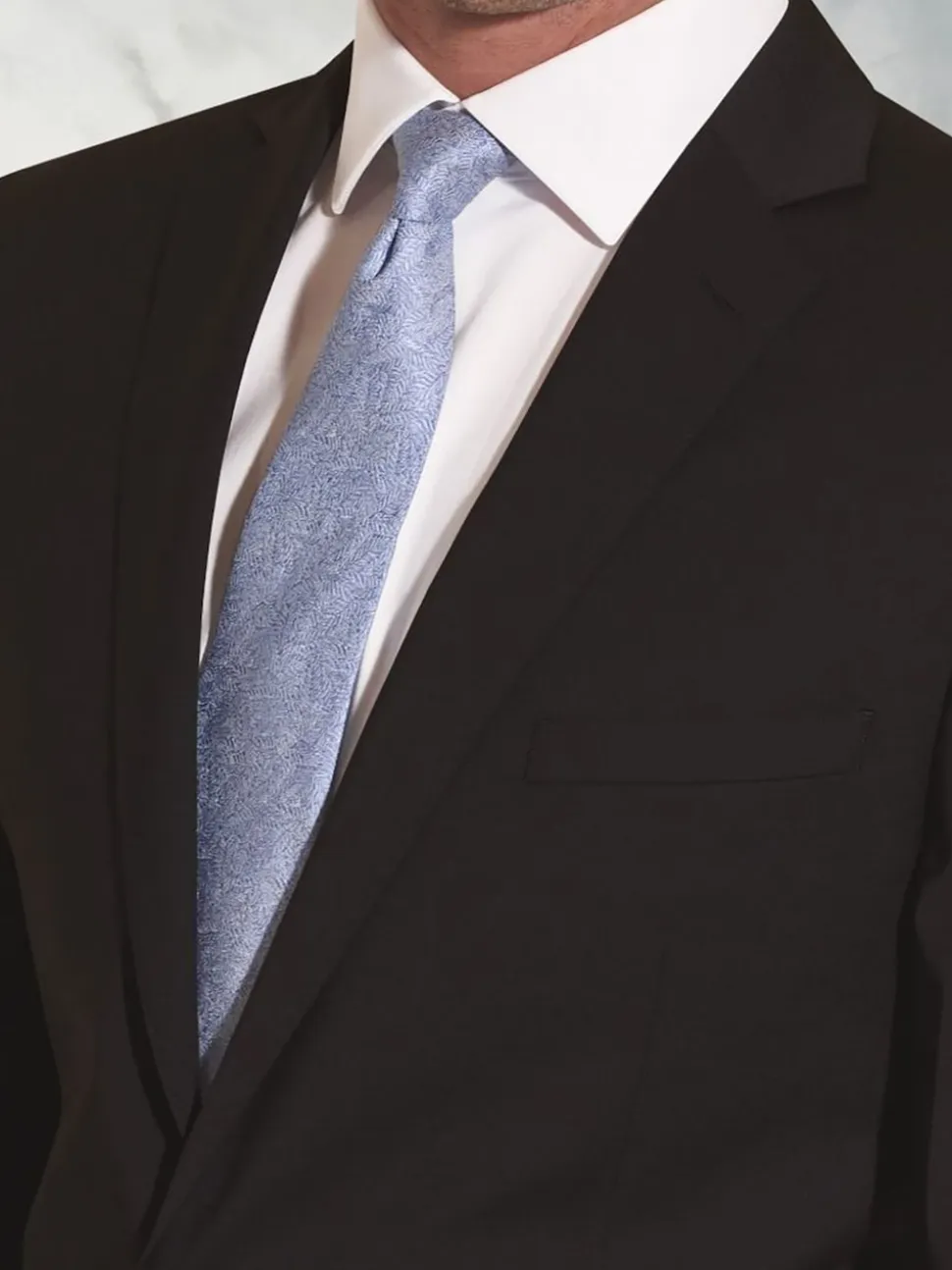 Brook Taverner Black White Tailored Fit Wool Mix Washable Suit Jacket