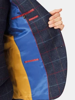 Brook Taverner Blue Check Wool Suit Jacket