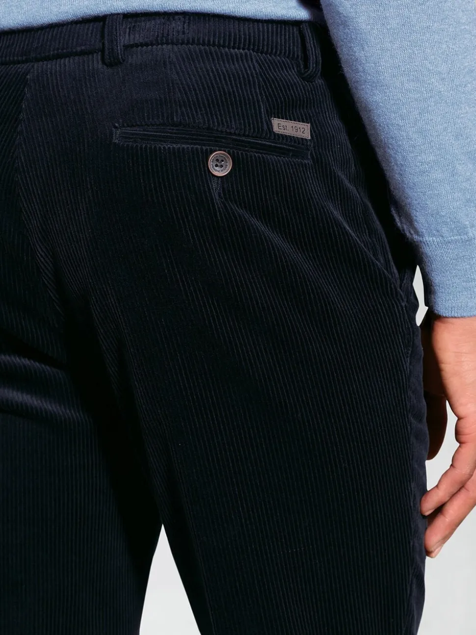 Brook Taverner Blue Corduroy Trousers