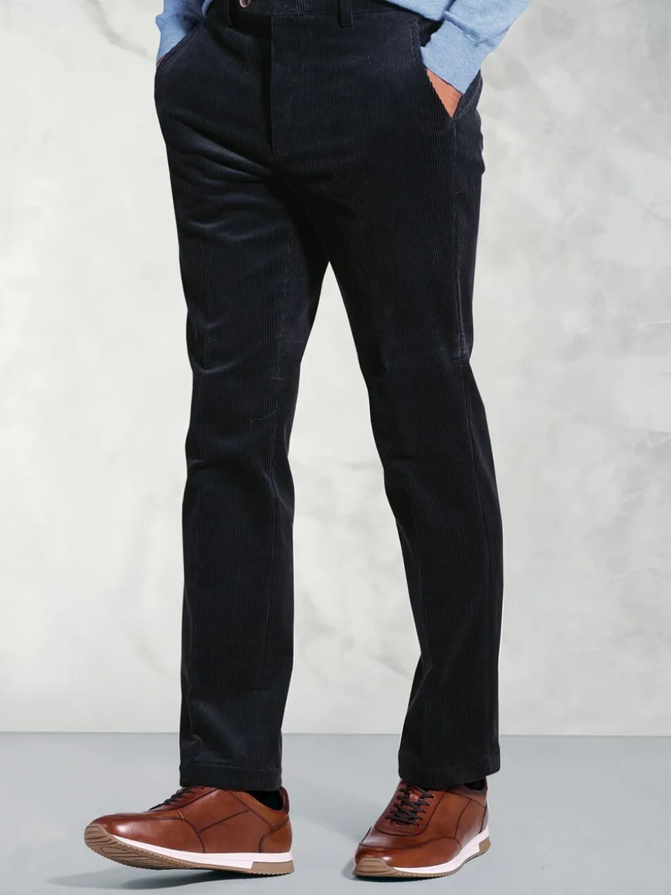 Brook Taverner Blue Corduroy Trousers